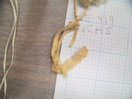 Tattered ribbons still hanging on. 