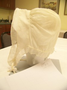 18th C cap from Genesee Museum, on a model head, is a lappet.