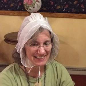 Saines in lappet cap.