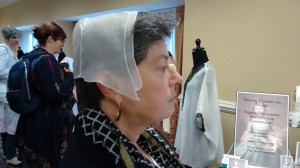 Modern woman in reproduction of this 18th c cap: it fits!