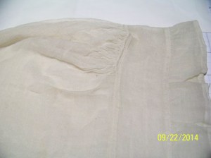 Close up of CF of 18th C cap. 